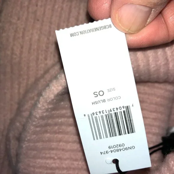 BCBGeneration Scarf & Hat Set Pink Blush‎ NWT OSFM - Picture 7 of 8